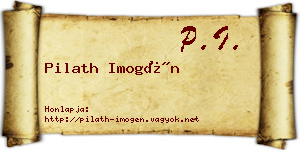 Pilath Imogén névjegykártya